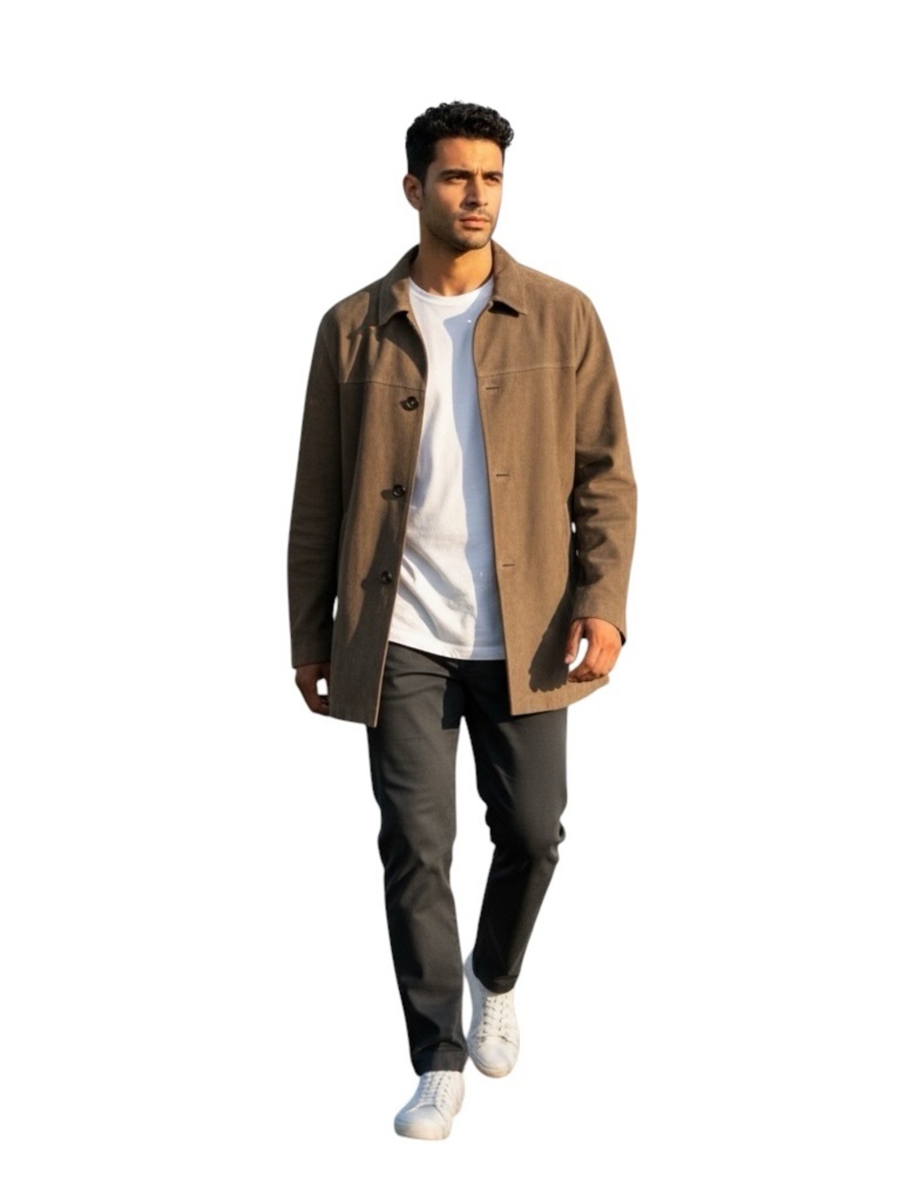 Norm Thompson Genuine Suede Leather Shirt Jacket Tan Overshirt Men’s XXL Coat - Picture 3 of 11